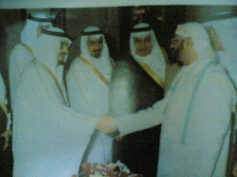 الدكتور غالب القرشي مع الملك فهد بن عبدالعزيز، رحمه الله