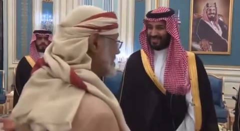 الدكتور غالب القرشي مع ولي العهد السعودي الأمير محمد بن سلمان